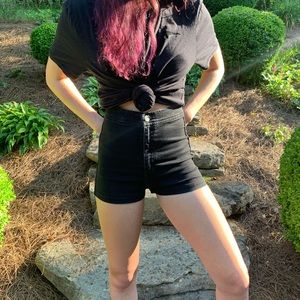 American Apparel black hot shorts